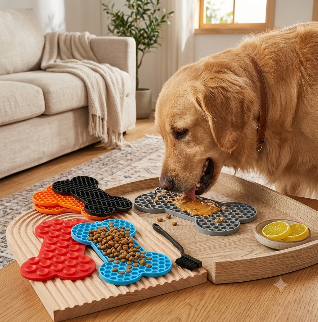 Bone Silicone Licking Dog Slow Food Mat